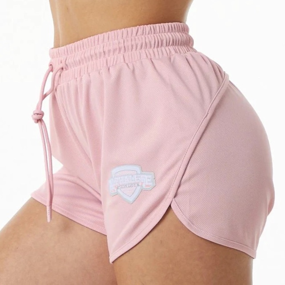 Alphalete Varsity Shorts - Pink - Small